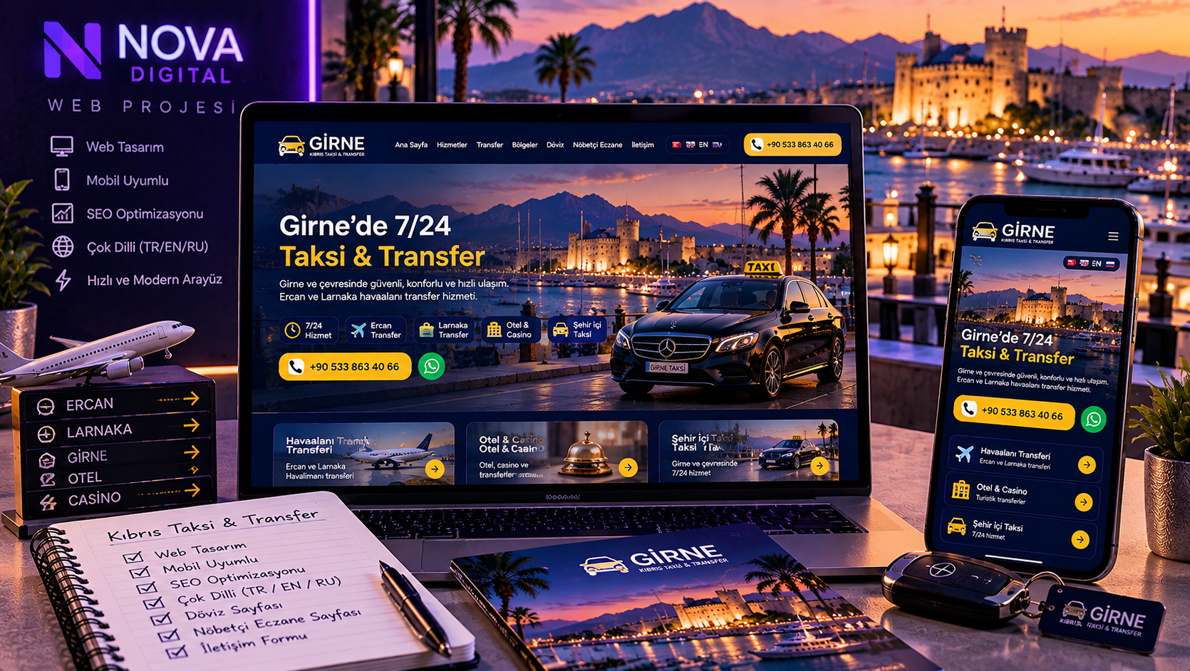 Kıbrıs Taksi ve Transfer web projesi